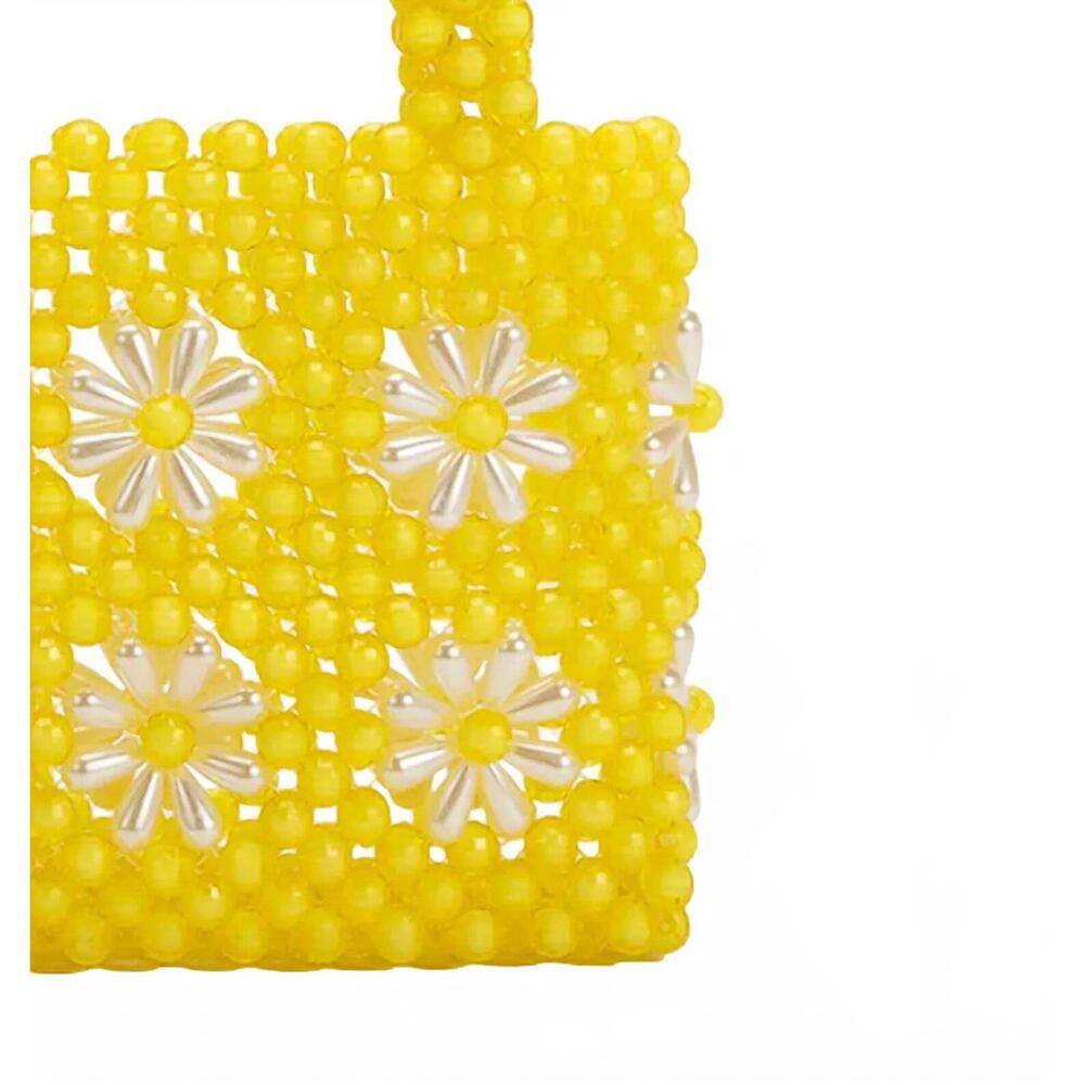 NEW MELIE BIANCO women's selena beaded top handle bag in yellow - Picture 2 of 2